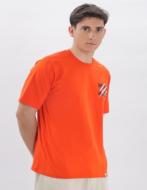 Orange  Slim Fit  T-shirts Break the rules