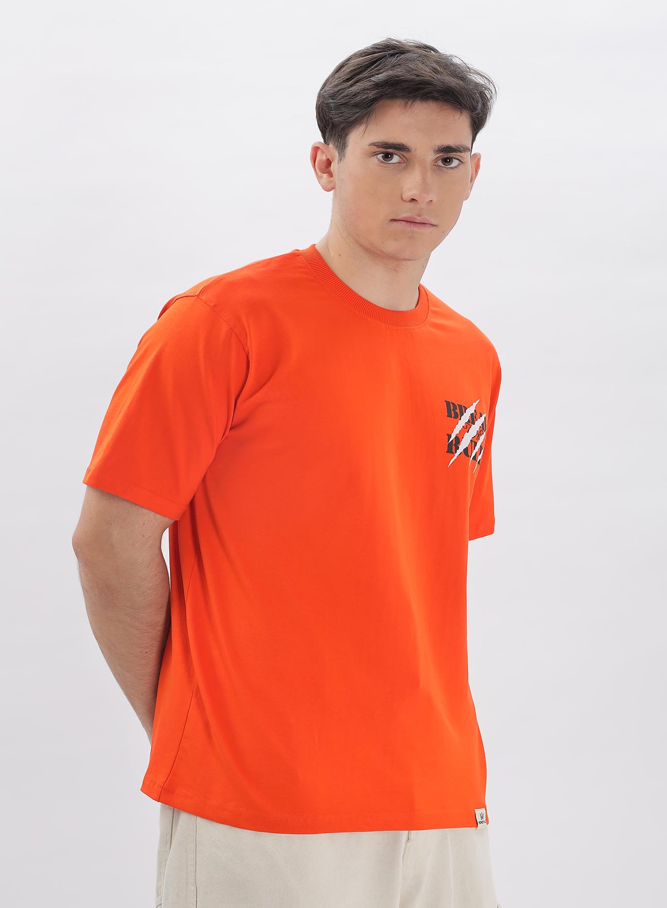 Orange Slim Fit T-shirts Break the rules