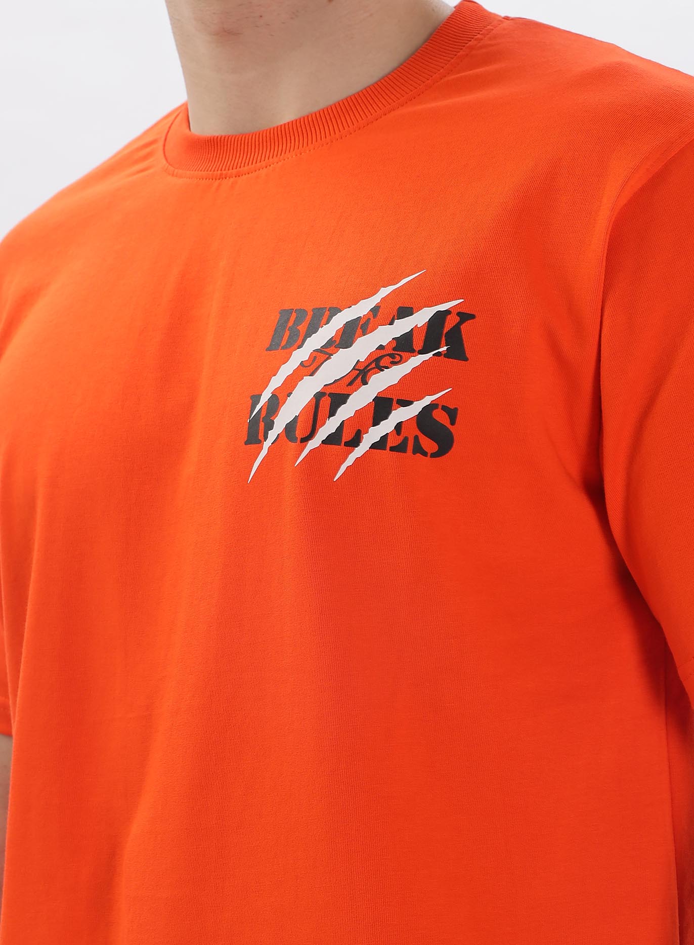 Orange Slim Fit T-shirts Break the rules - Image 3