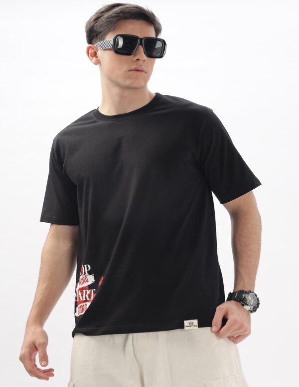 Black Slim Fit Stop Thinking Start Doing...
